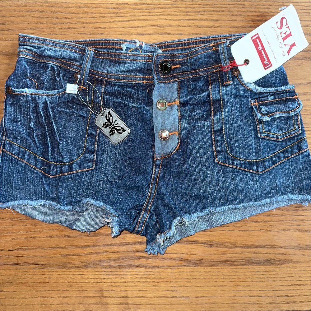 NWT Girl's Size 14 YES Premium Denim Blue Jean Denim Shorts